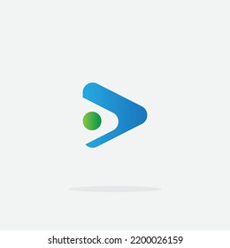 Icono del botón Reproducir en estilo de moda aislado en fondo gris. Reproducir símbolo para el diseño de tu sitio web, logotipo, aplicación, interfaz de usuario. Ilustración del vector