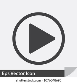 play button icon vector