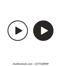 Play button icon vector