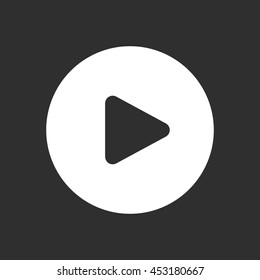 Play button icon, Vector