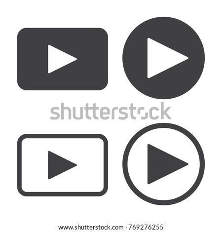 play button icon vector