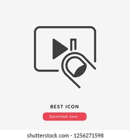 play button icon vector. Click to play symbol.