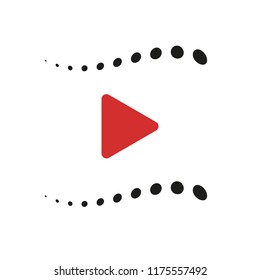 Play button icon. Vector design element isolated on light background.