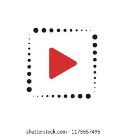 Play button icon. Vector design element isolated on light background.