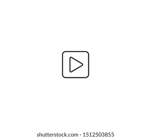 play button icon vector design element logo template