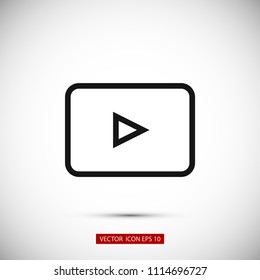 play button icon, Vector EPS 10 illustration style