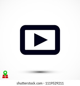 play button icon, Vector EPS 10 illustration style