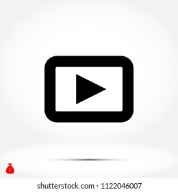 play button icon, Vector EPS 10 illustration style