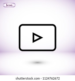 play button icon, Vector EPS 10 illustration style