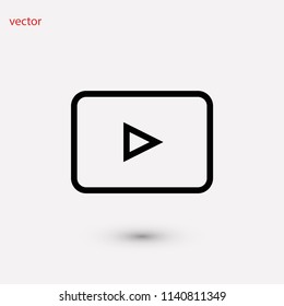 play button icon, Vector EPS 10 illustration style