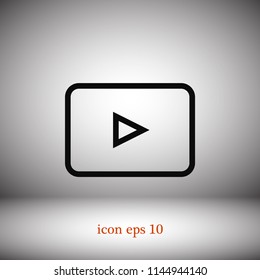 play button icon, Vector EPS 10 illustration style