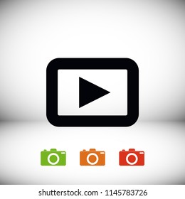 play button icon, Vector EPS 10 illustration style