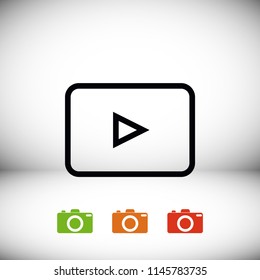 play button icon, Vector EPS 10 illustration style