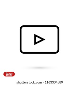 play button icon, Vector EPS 10 illustration style