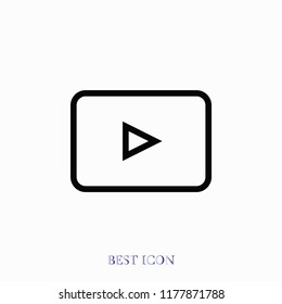 play button icon, Vector EPS 10 illustration style