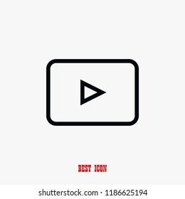 play button icon, Vector EPS 10 illustration style