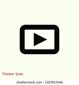 play button icon, Vector EPS 10 illustration style