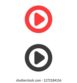 Play button icon. Vector  Eps 10