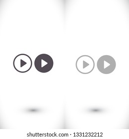 Play button icon. Vector  Eps 10