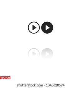 Play button icon. Vector  Eps 10