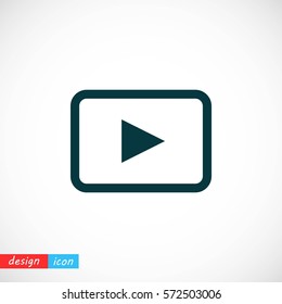 play button icon, Vector EPS 10 illustration style