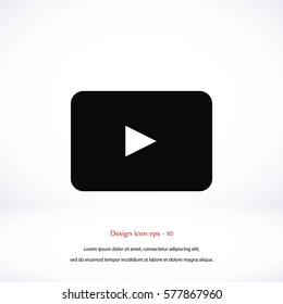 play button icon, Vector EPS 10 illustration style