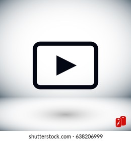 play button icon, Vector EPS 10 illustration style