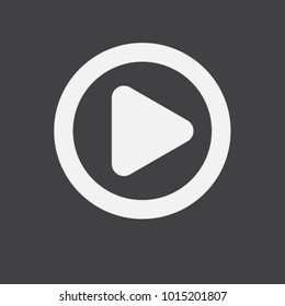Play button icon vector, filled flat sign, solid pictogram isolated on white. Symbol, logo illustration.