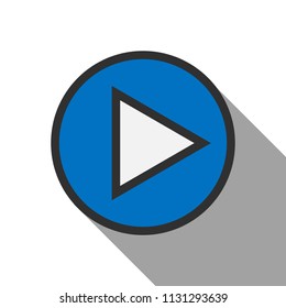 Play button icon. Vector illustration