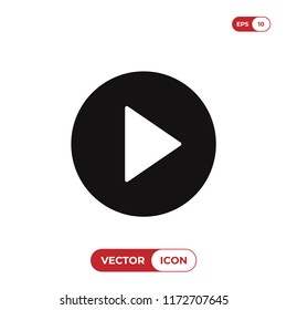 Play button icon vector illustration