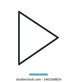 Play button icon vector illustration logo template for many purpose