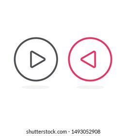 Play button icon vector illustration eps10
