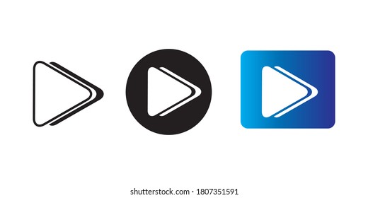Play button icon vector illustration