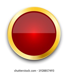 Play button icon vector illustration. White background. Round shape. Design element. Stock image. 