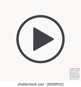 Play button icon ,Vector illustration 