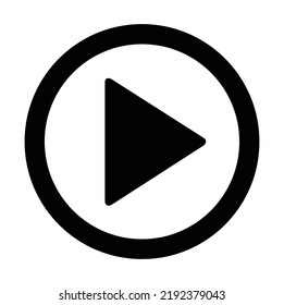 Play button icon, play icon vector illustration, Play button sign isolated white background