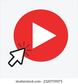 Play button icon. Vector illustration