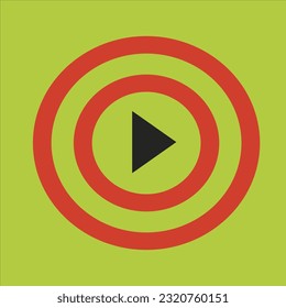 Play button icon. Vector illustration