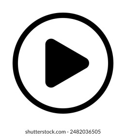 Play button icon. vector illustration