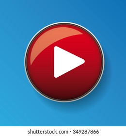 Play button icon. Vector illustration