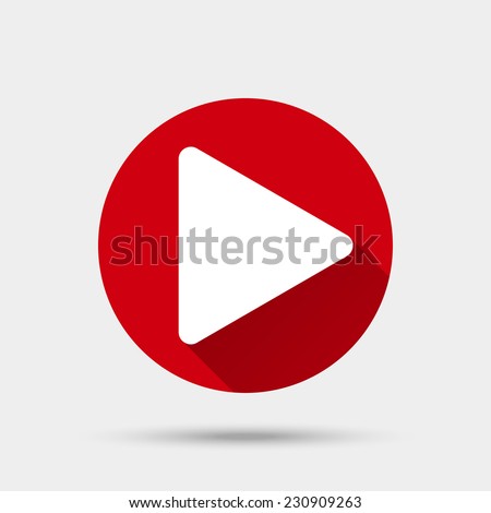 Play button icon. Vector illustration