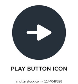 Play button icon vector isolated on white background for your web and mobile app design, Play button logo concept