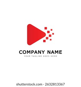 Ícone de botão Reproduzir vetor Design de modelo de logotipo