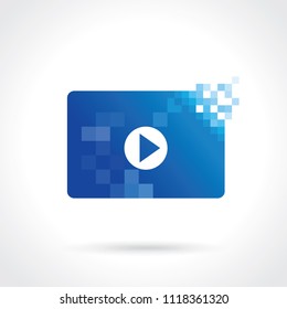 play button icon. Vector media player concept