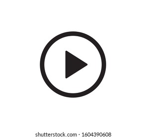Play button icon vector. Music icon symbol illustration