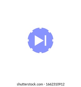 play button icon vector sign isolated for graphic and web design. play button symbol template color editable on white background.