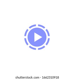 play button icon vector sign isolated for graphic and web design. play button symbol template color editable on white background.