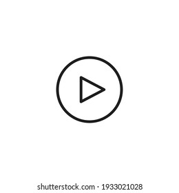 Play button icon vector. Simple sign