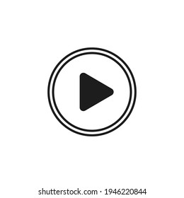 Play button icon vector. Simple play sign