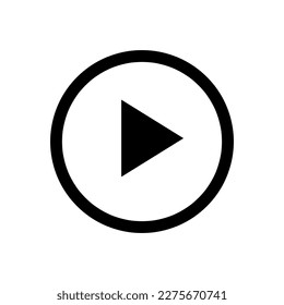 Play button icon vector. Simple sign illustration on white background..eps